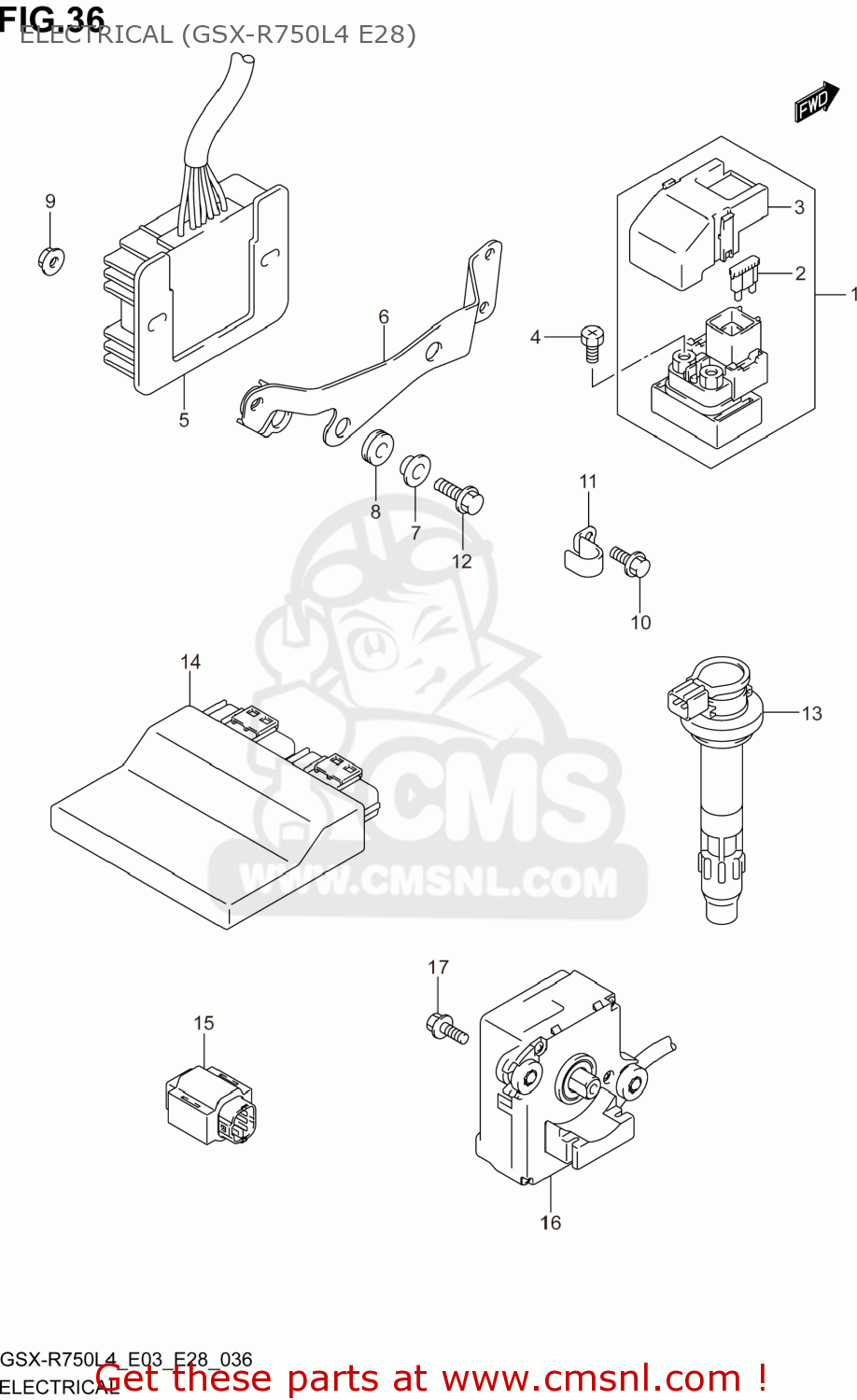 ELECTRICAL (GSX-R750L4 E28) GSXR750 2014 (L4) USA (E03)