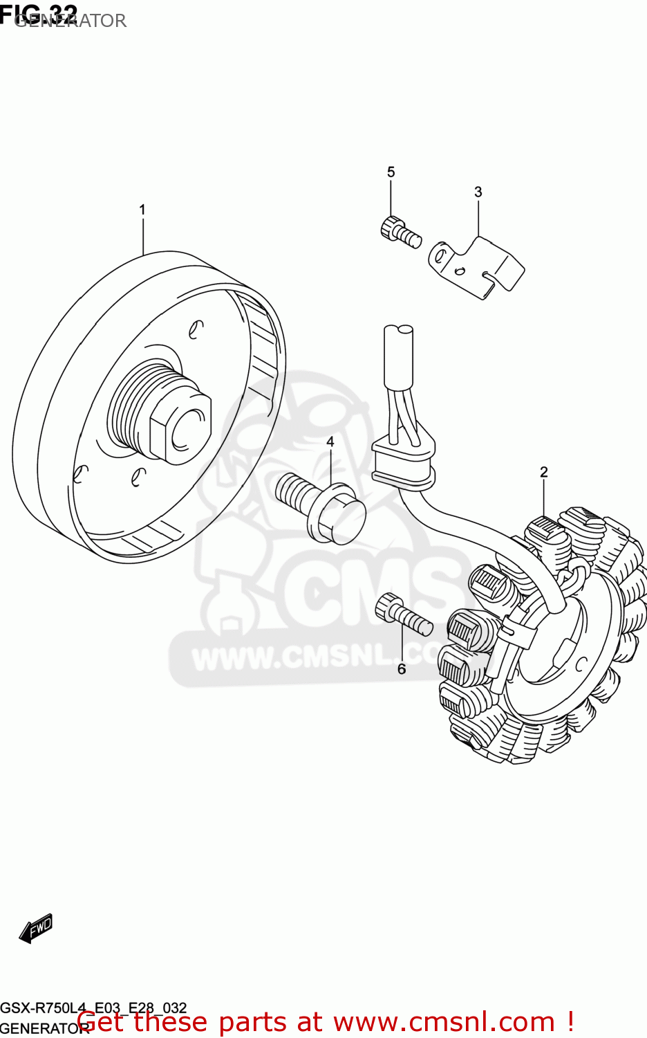 GENERATOR GSXR750 2014 (L4) USA (E03)
