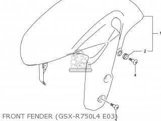 FRONT FENDER (GSX-R750L4 E03) - GSXR750 2014 (L4) USA (E03)