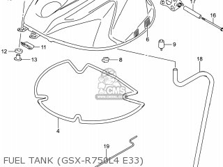 FUEL TANK (GSX-R750L4 E33) - GSXR750 2014 (L4) USA (E03)