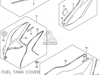 FUEL TANK COVER - GSXR750 2014 (L4) USA (E03)