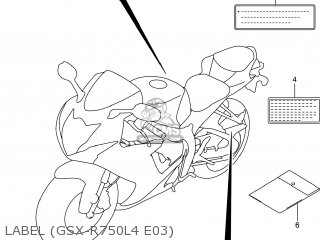 LABEL (GSX-R750L4 E03) - GSXR750 2014 (L4) USA (E03)