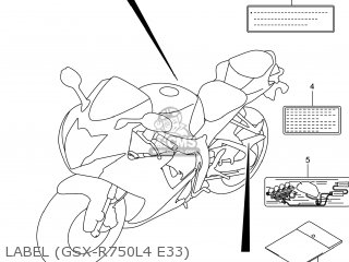 LABEL (GSX-R750L4 E33) - GSXR750 2014 (L4) USA (E03)
