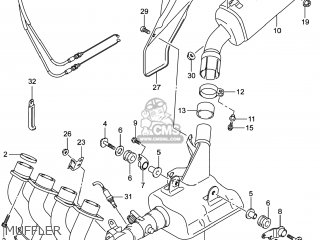 MUFFLER - GSXR750 2014 (L4) USA (E03)