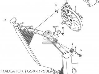 RADIATOR (GSX-R750L4 E28) - GSXR750 2014 (L4) USA (E03)