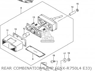 REAR COMBINATION LAMP (GSX-R750L4 E33) - GSXR750 2014 (L4) USA (E03)