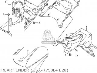 REAR FENDER (GSX-R750L4 E28) - GSXR750 2014 (L4) USA (E03)