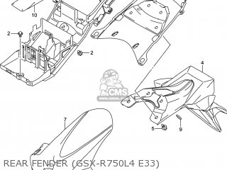 REAR FENDER (GSX-R750L4 E33) - GSXR750 2014 (L4) USA (E03)