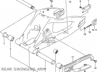 REAR SWINGING ARM - GSXR750 2014 (L4) USA (E03)