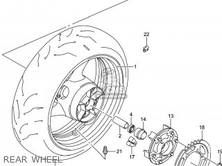 REAR WHEEL - GSXR750 2014 (L4) USA (E03)