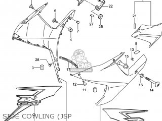 SIDE COWLING (JSP - GSXR750 2014 (L4) USA (E03)