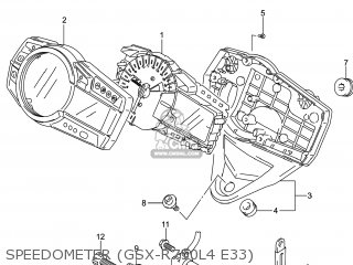SPEEDOMETER (GSX-R750L4 E33) - GSXR750 2014 (L4) USA (E03)