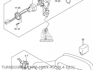 TURNSIGNAL LAMP (GSX-R750L4 E33) - GSXR750 2014 (L4) USA (E03)