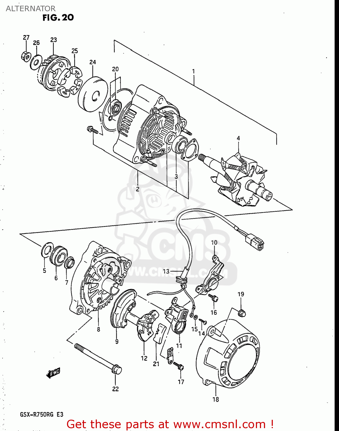 ALTERNATOR GSXR750R 1986 (G) USA (E03)