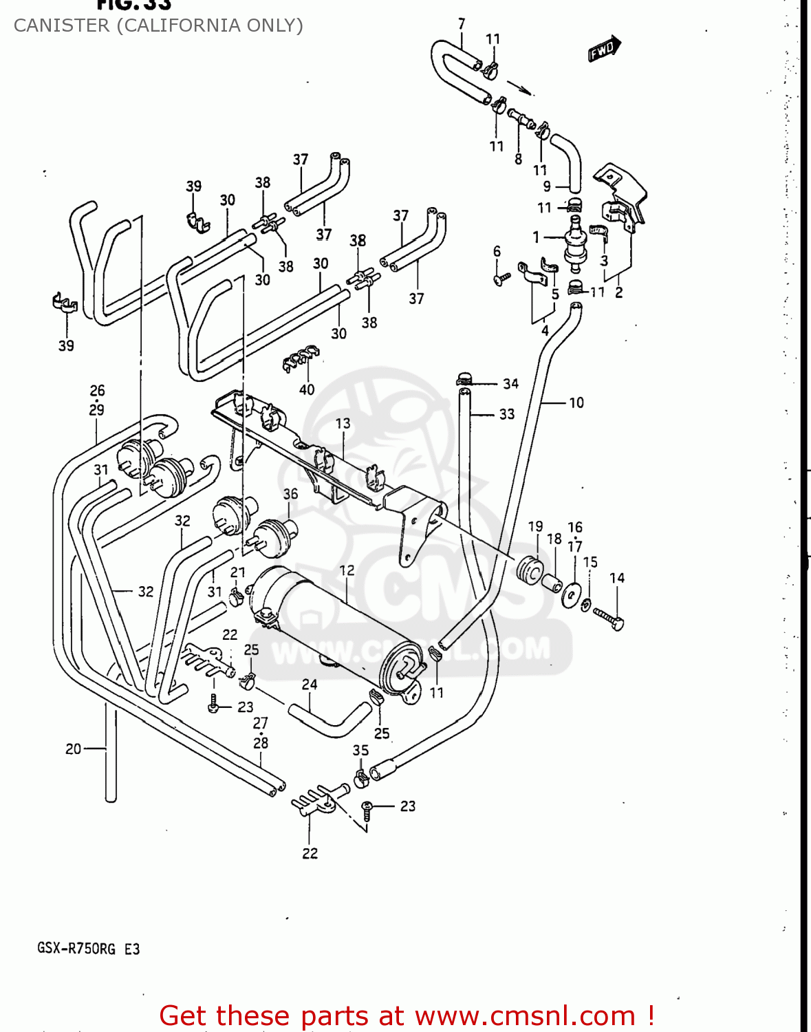 CANISTER (CALIFORNIA ONLY) GSXR750R 1986 (G) USA (E03)