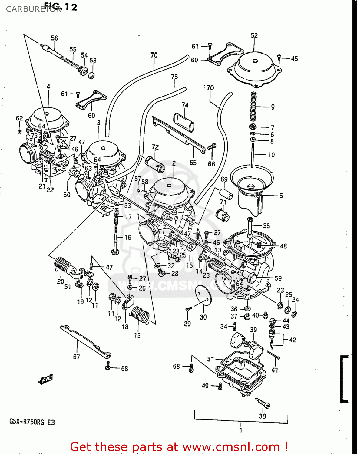 CARBURETOR GSXR750R 1986 (G) USA (E03)