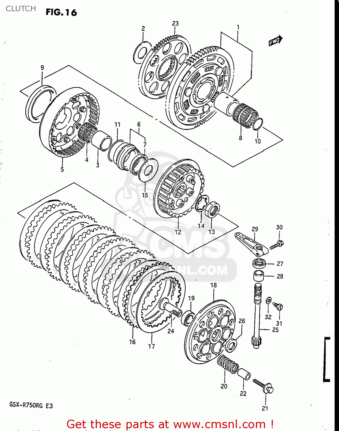 CLUTCH GSXR750R 1986 (G) USA (E03)