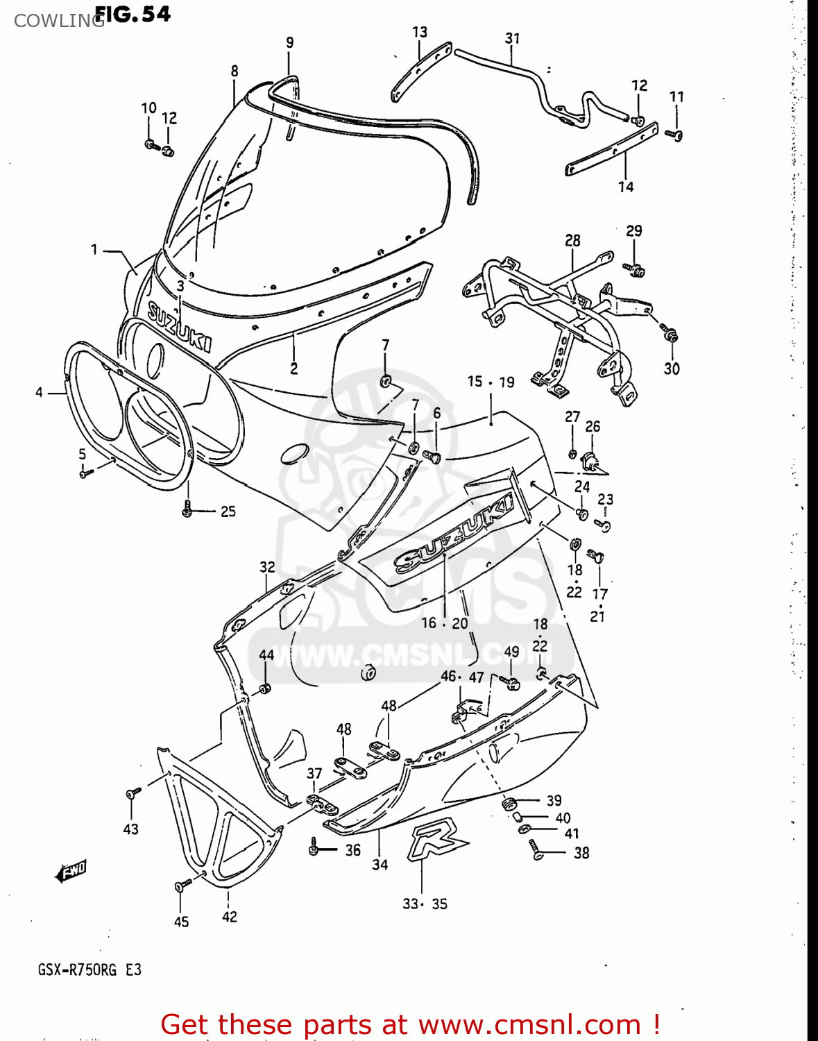 COWLING GSXR750R 1986 (G) USA (E03)