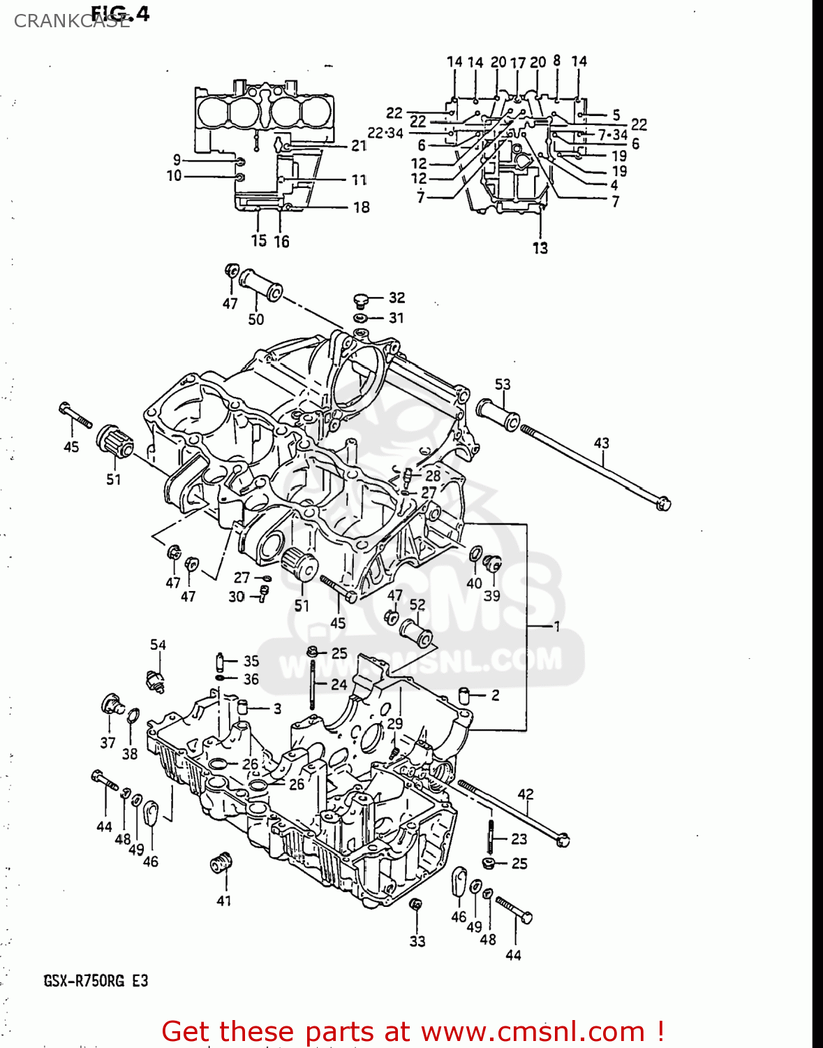 CRANKCASE GSXR750R 1986 (G) USA (E03)
