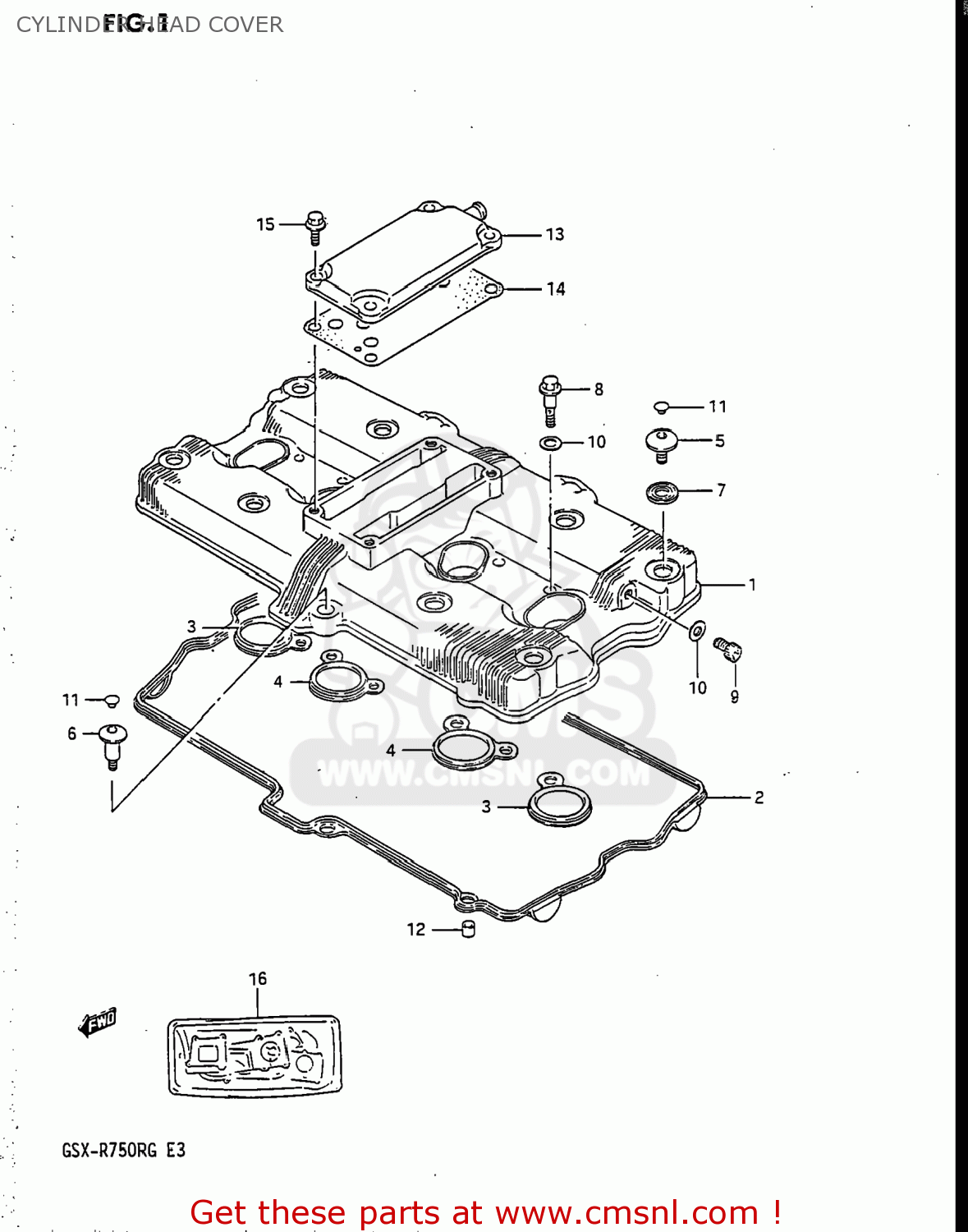 CYLINDER HEAD COVER GSXR750R 1986 (G) USA (E03)