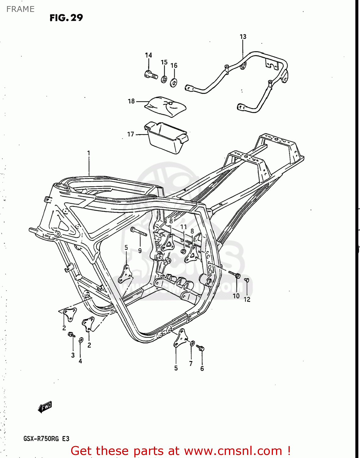 FRAME GSXR750R 1986 (G) USA (E03)