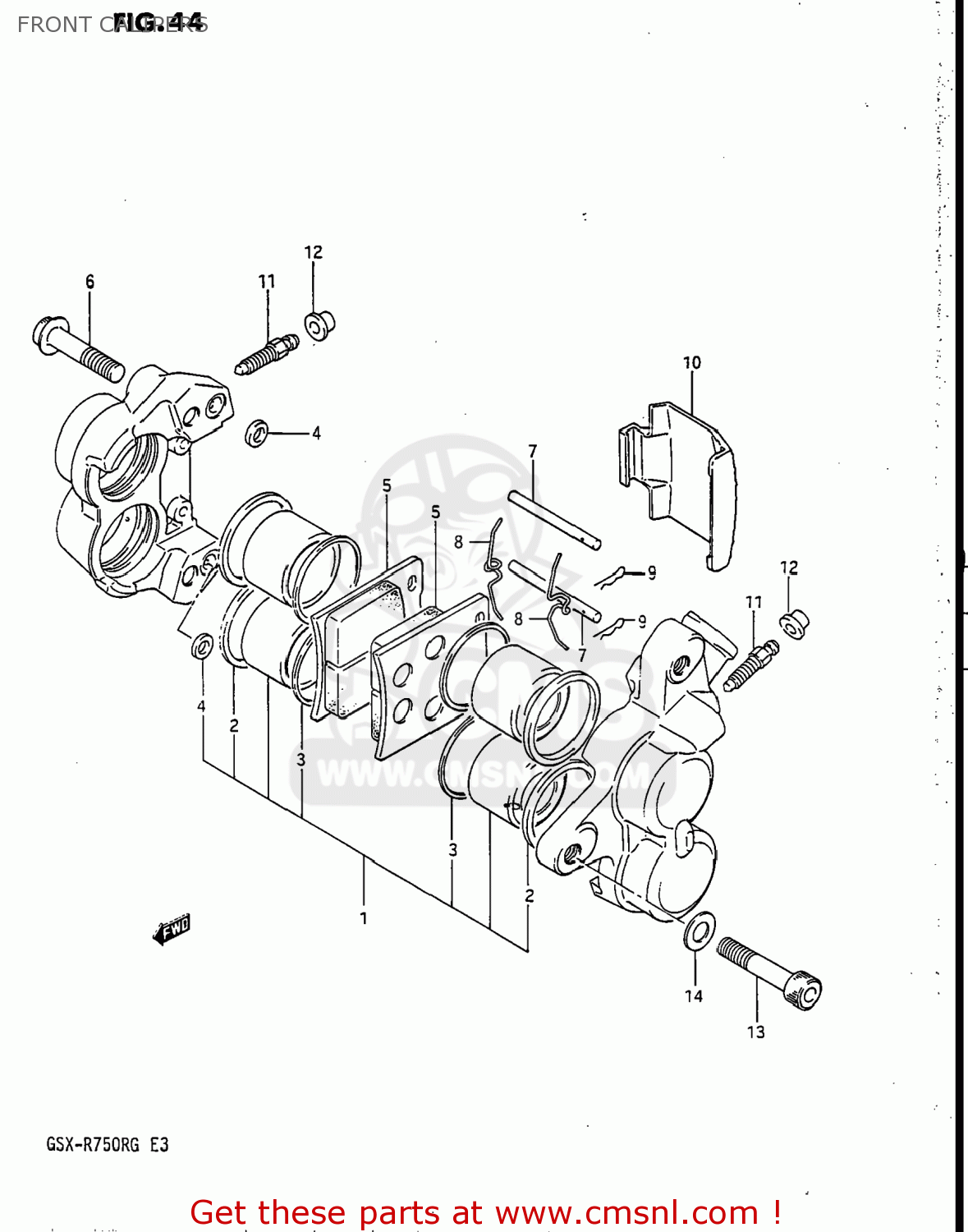 FRONT CALIPERS GSXR750R 1986 (G) USA (E03)