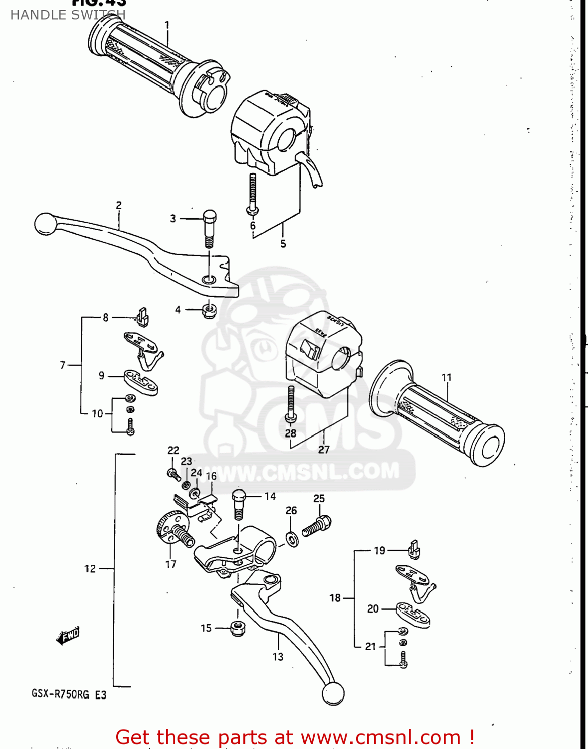 HANDLE SWITCH GSXR750R 1986 (G) USA (E03)