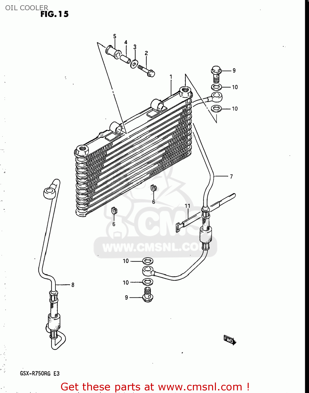 OIL COOLER GSXR750R 1986 (G) USA (E03)