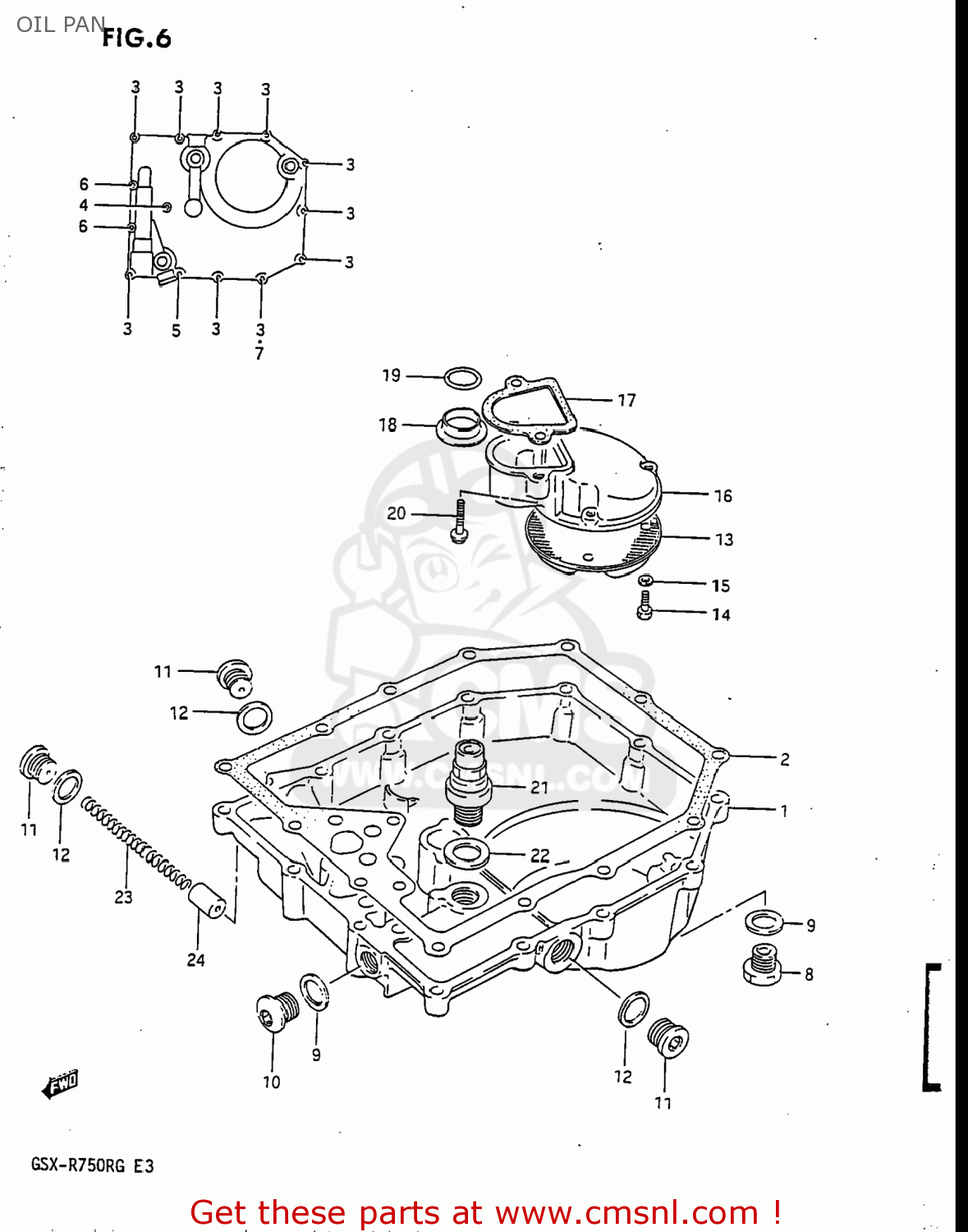 OIL PAN GSXR750R 1986 (G) USA (E03)