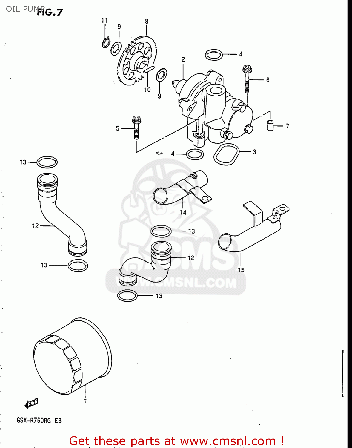 OIL PUMP GSXR750R 1986 (G) USA (E03)