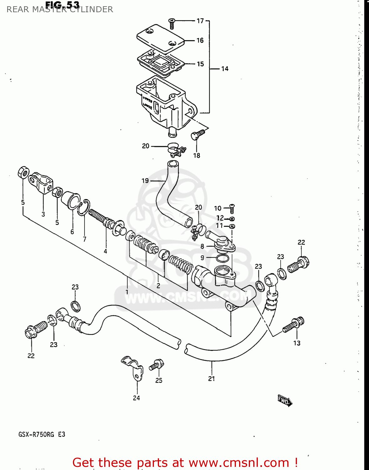 REAR MASTER CYLINDER GSXR750R 1986 (G) USA (E03)