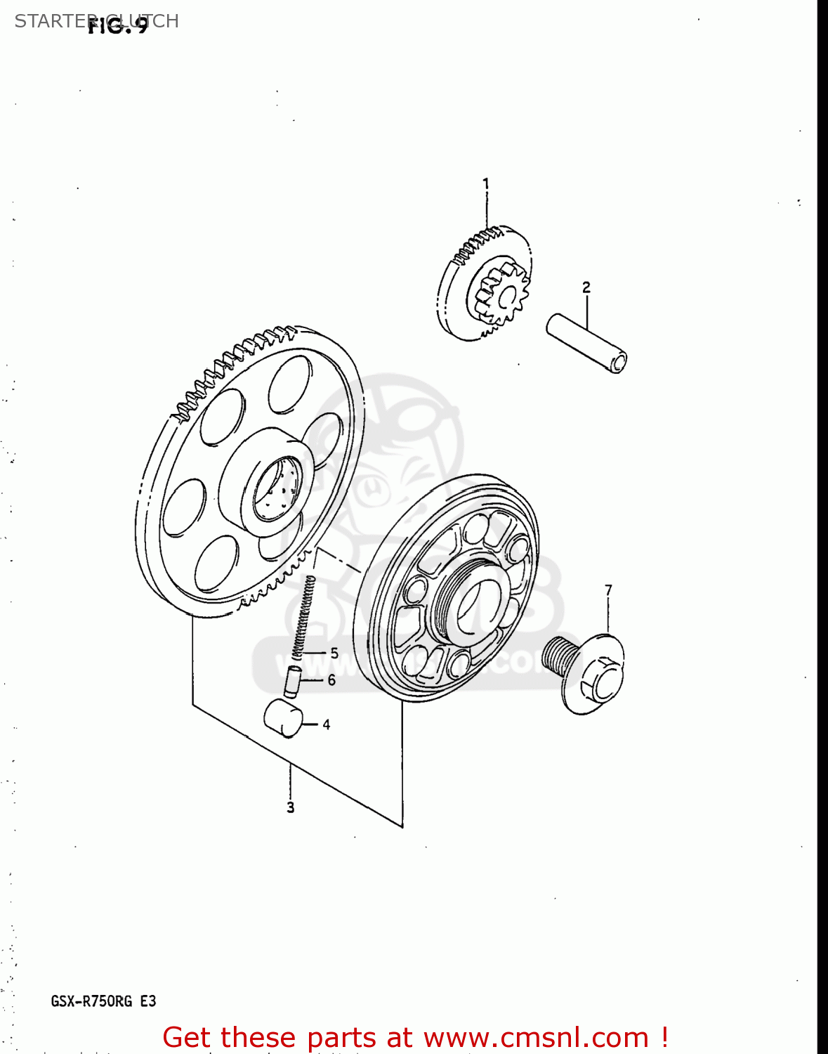 STARTER CLUTCH GSXR750R 1986 (G) USA (E03)