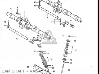 CAM SHAFT - VALVE - GSXR750R 1986 (G) USA (E03)