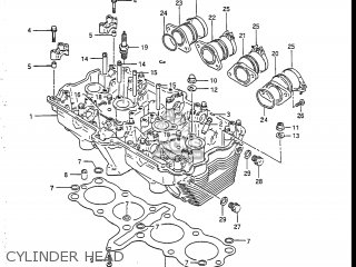 CYLINDER HEAD - GSXR750R 1986 (G) USA (E03)