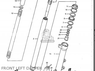 FRONT LEFT DAMPER - GSXR750R 1986 (G) USA (E03)