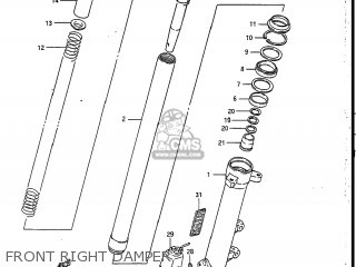 FRONT RIGHT DAMPER - GSXR750R 1986 (G) USA (E03)