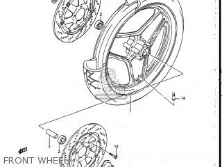 FRONT WHEEL - GSXR750R 1986 (G) USA (E03)