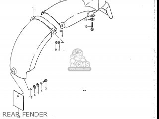 REAR FENDER - GSXR750R 1986 (G) USA (E03)