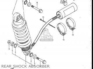 REAR SHOCK ABSORBER - GSXR750R 1986 (G) USA (E03)
