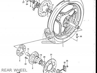 REAR WHEEL - GSXR750R 1986 (G) USA (E03)