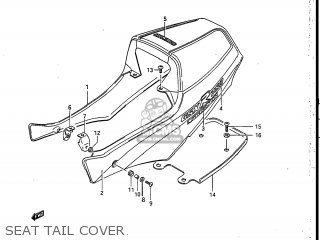 SEAT TAIL COVER - GSXR750R 1986 (G) USA (E03)