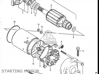STARTING MOTOR - GSXR750R 1986 (G) USA (E03)