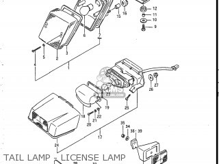 TAIL LAMP - LICENSE LAMP - GSXR750R 1986 (G) USA (E03)