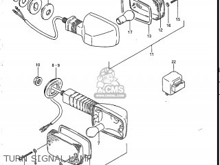 TURN SIGNAL LAMP - GSXR750R 1986 (G) USA (E03)