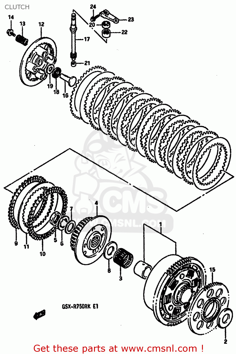 CLUTCH GSXR750R 1989 (K) (E01 E02 E04 E22)