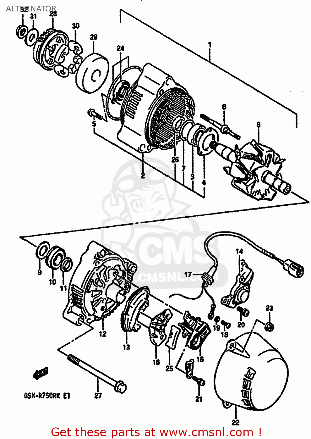 ALTERNATOR GSXR750R 1989 (K) (E01 E02 E04 E22)