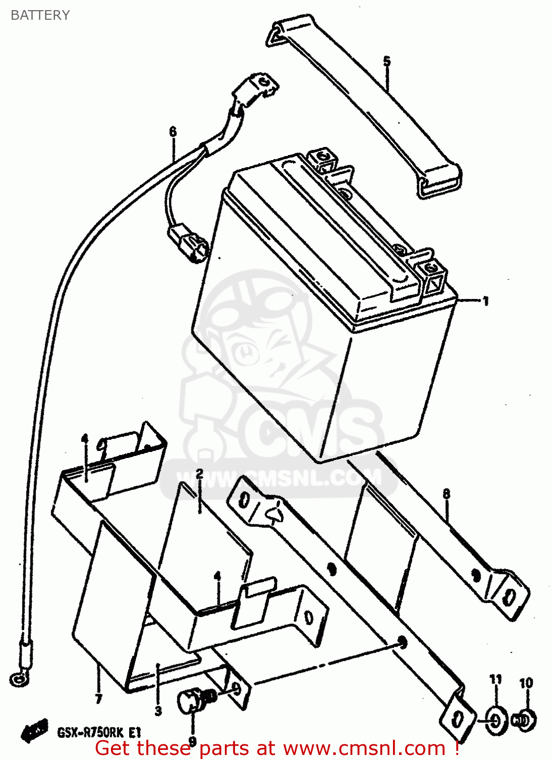 BATTERY GSXR750R 1989 (K) (E01 E02 E04 E22)