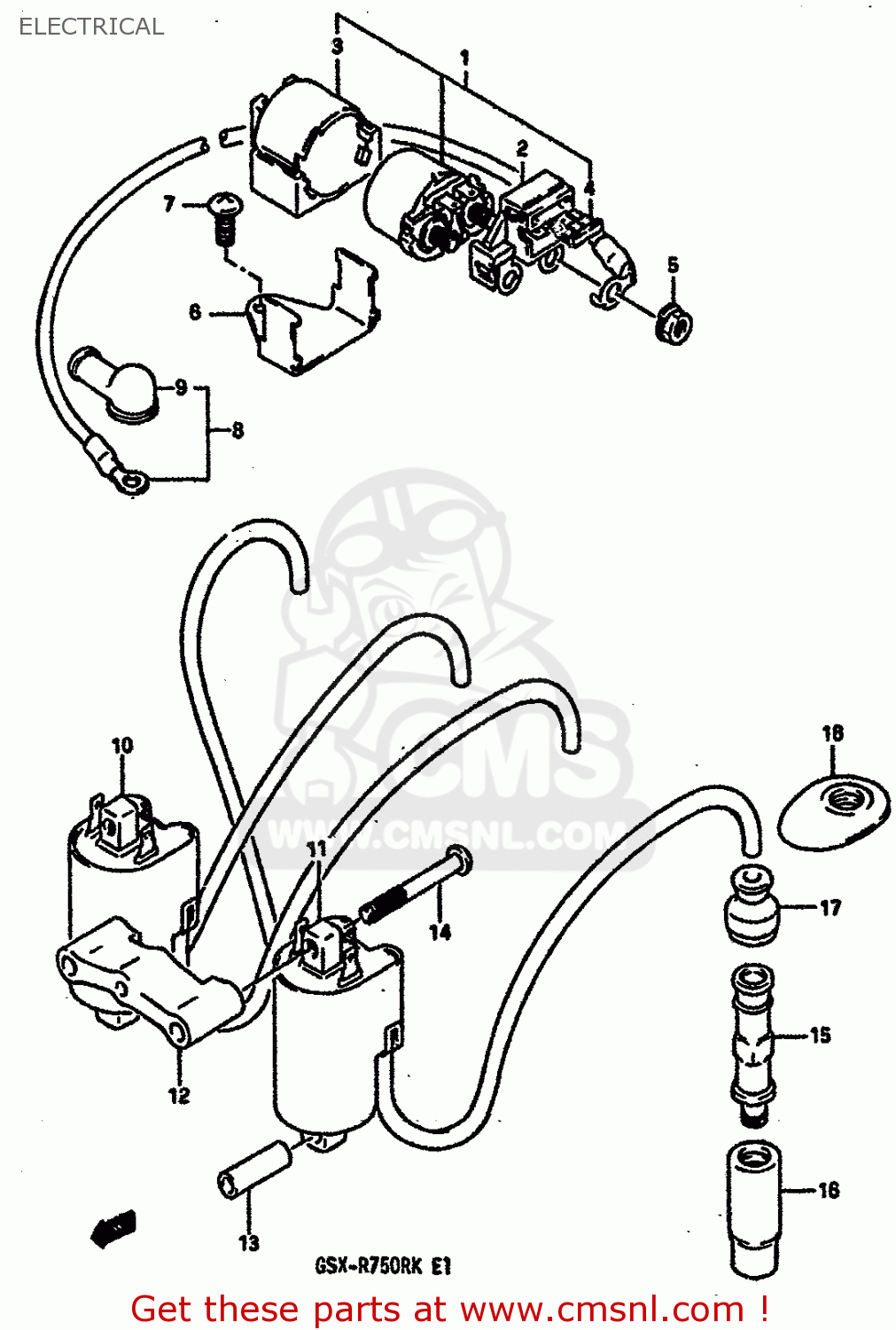 ELECTRICAL GSXR750R 1989 (K) (E01 E02 E04 E22)