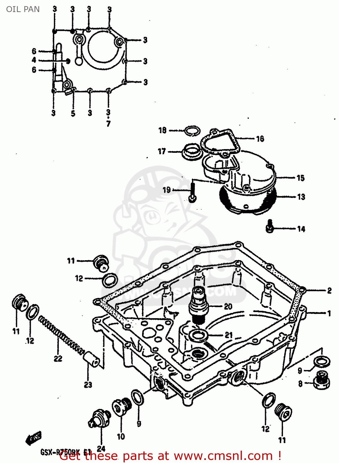 OIL PAN GSXR750R 1989 (K) (E01 E02 E04 E22)