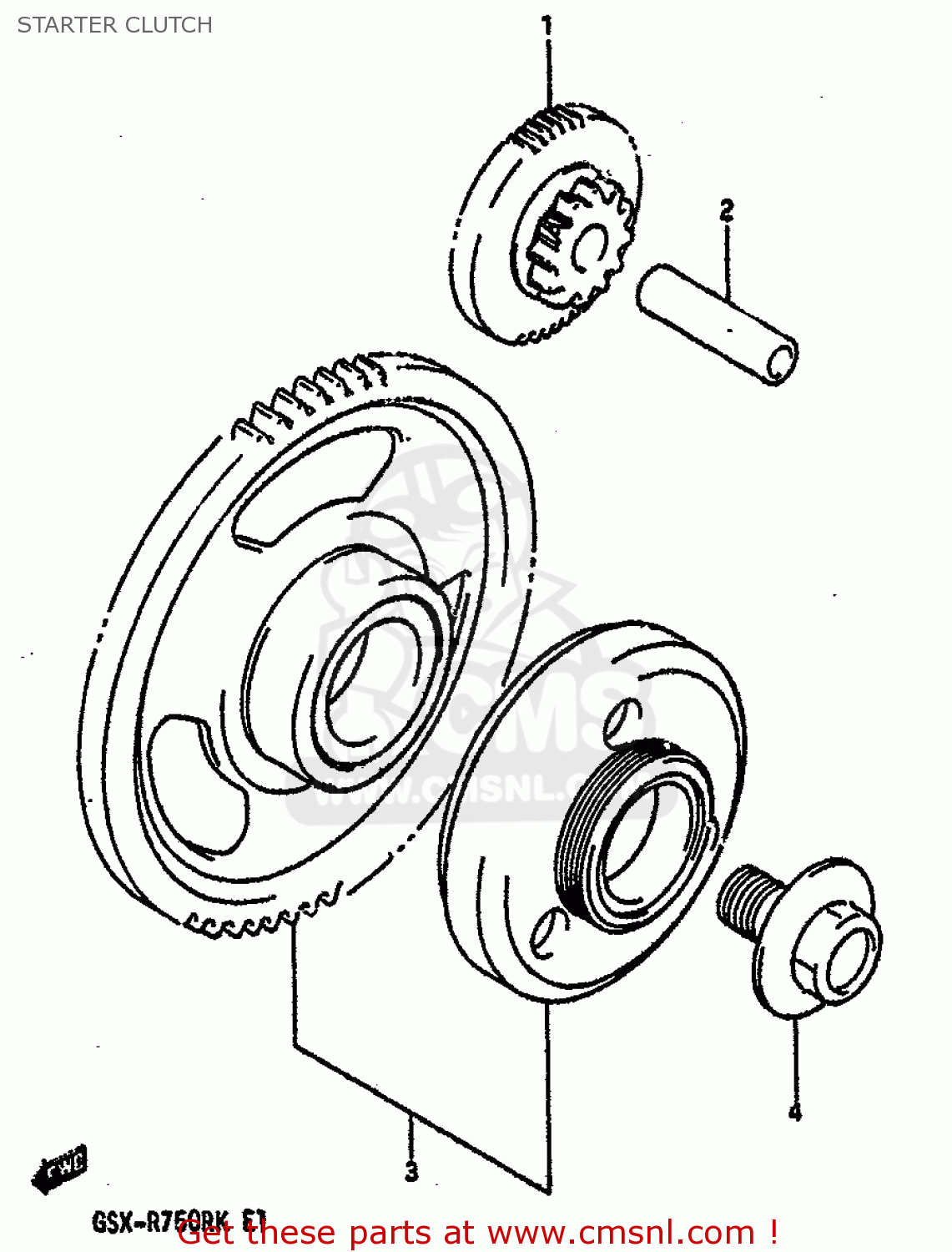 STARTER CLUTCH GSXR750R 1989 (K) (E01 E02 E04 E22)